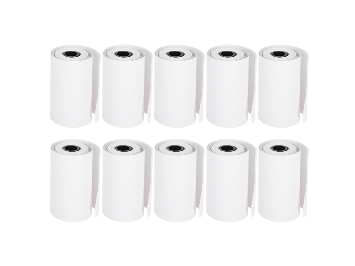 Papel Térmico Para Impresora De 5,5 Cm X 6 M, Material Escolar De Impresión, 10 Rollos.