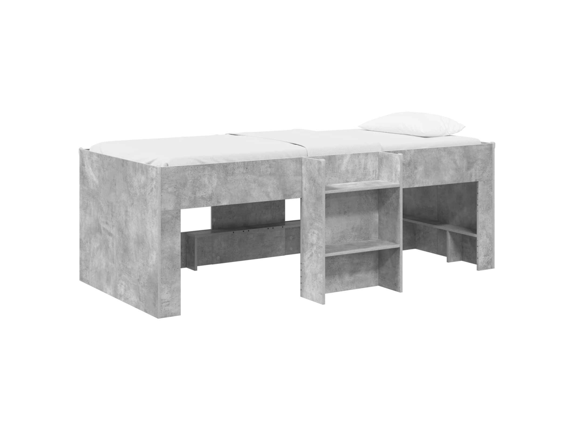 Maison Exclusive - Marco De Cama Alta Para Niños 2 Pcs Gris Hormigón 90 X 190 Cm