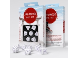 Juego de dados japoneses Q Workshop Lotus Star Blue (7 piezas)