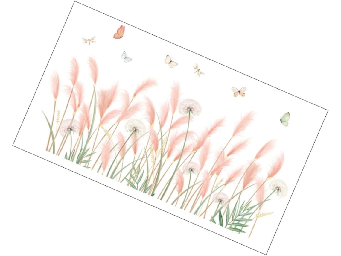 1 Juego De Pegatinas Florales De Pvc Para Pared, Para Decoración De Interiores.