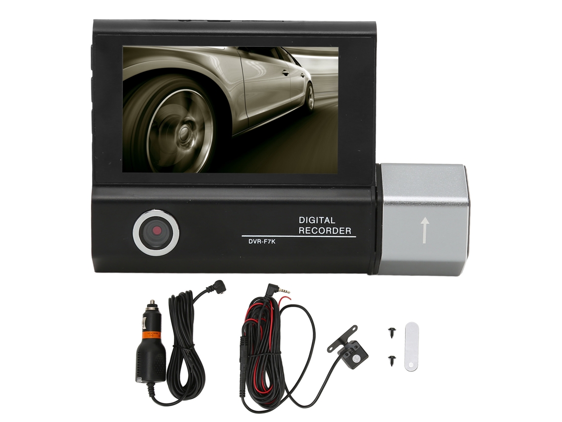 Cámara De Salpicadero Delantera Y Trasera 1080p Pantalla Ips De 3,0 Pulgadas Detección De Movimiento Visión Nocturna F10