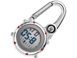 Reloj Brújula Multifuncional Luminiscencia Nocturna Mosquetón Acero Inoxidable Actividades Libre Interiores Al
