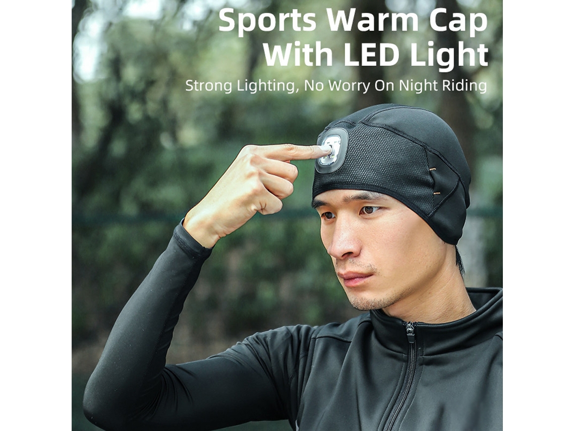 2026-gorra Caliente De Alta Elasticidad Con Luz Desmontable Para Correr De Noche, Pesca Y Ciclismo Lavable Al Agua