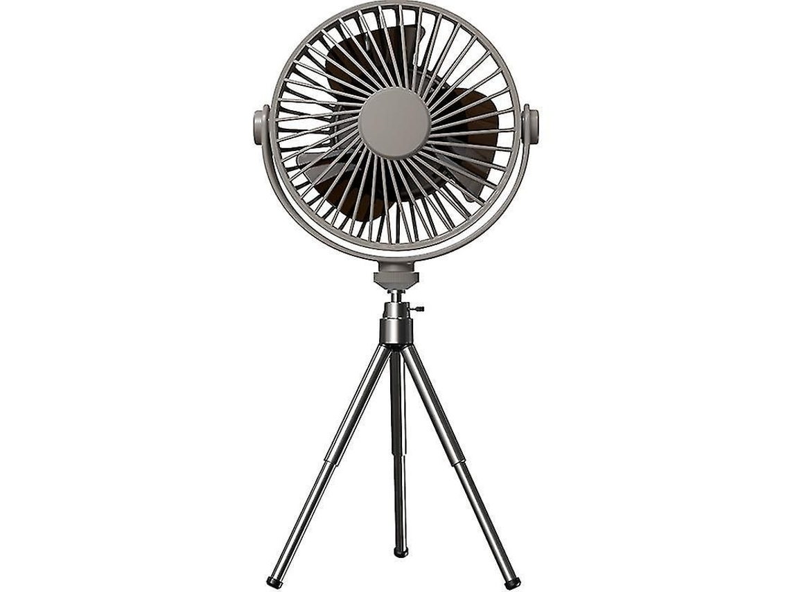 Ventilador De Mesa Con Luz Y Control Remoto, Batería De 2000 Mah, Trípode Para Acampar Al Aire Libre.