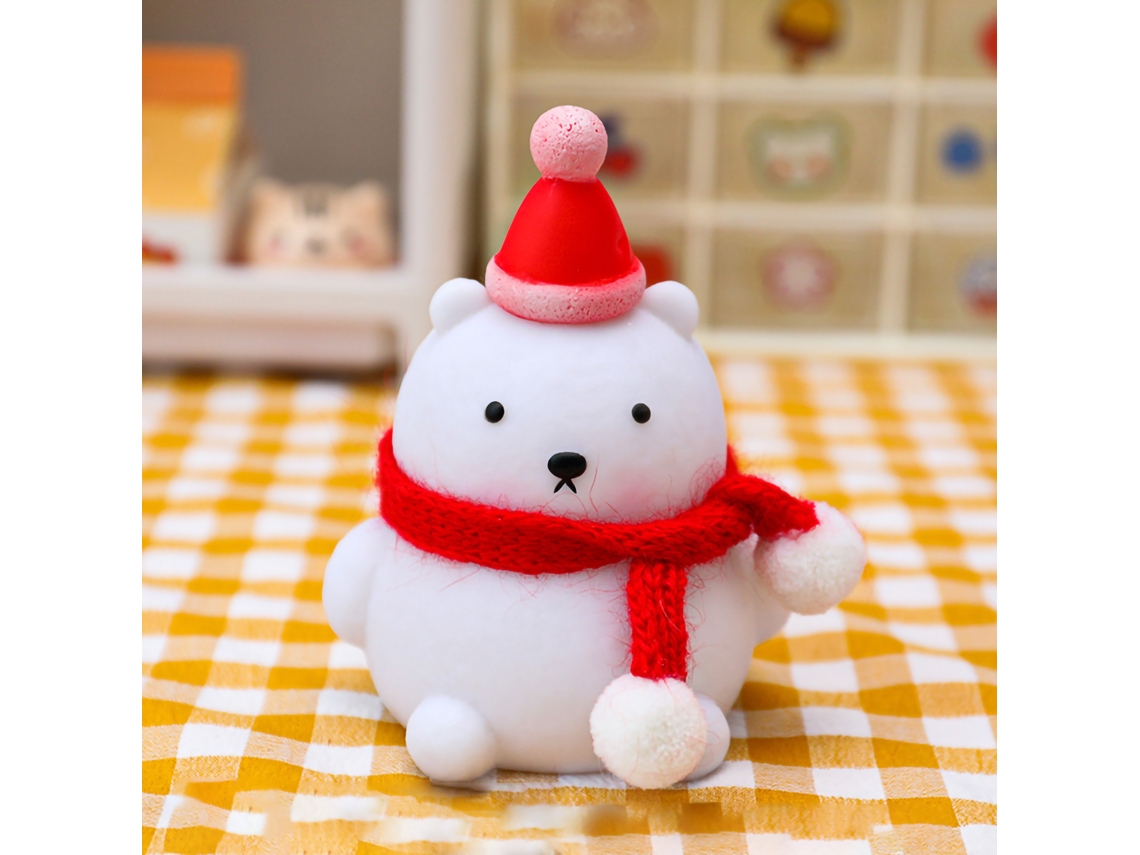 Yncm2026-lámpara Nocturna Led Con Diseño Cute Oso Navideño Con Bufanda Roja Para Dormitorio, Mesa De Noche Y Hogar