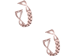 Conjunto De 2 Pulseiras De Relógio Em Ouro Rosa De 20 Mm Com Ajuste Rápido E Detalhes Em Strass Para Smartwatches.