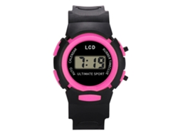 Reloj De Pulsera De Moda Con Correa De Piel Sintética Y Esfera Grande, Unisex (negro)