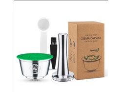 Cápsulas de acero inoxidable para Dolce Gusto, Crema, cuchara de café de alta calidad Kofihety