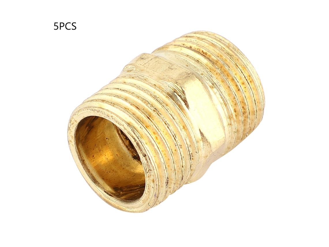 Conectores Rápidos Roscados Macho Bspt Rectos De 5 Piezas En Acero (1/2" Bspt)