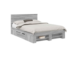 Maison Exclusive - Estructura De Cama Con Cabecera Gris Sonoma 160 X 200 Cm