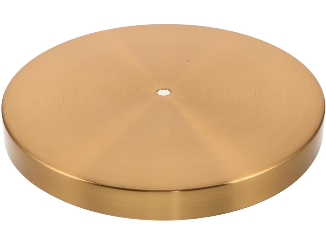Base redonda de metal de cobre para lámpara de mesa, 25 cm, para repuesto en lámparas de mesa. SFUSHOS