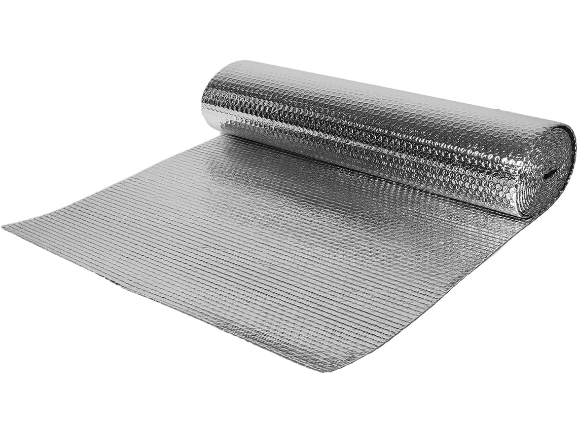 Película aislante para protección de radiadores contra el calor y el frío, 5 x 60 cm, plástico de burbujas de aluminio, aislamiento. SFUSHOS