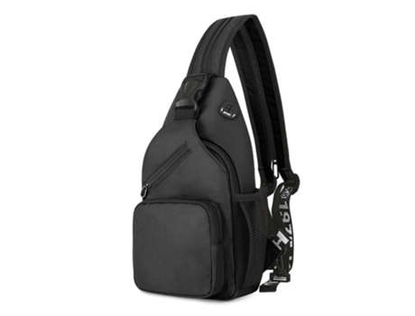 Mochila de ocio bolsa de mensajero de tela oxford mochila multifunción bolsa de pecho mochila impermeable de gran capacidad para mujer (negro)