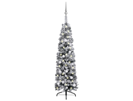 Árbol de Navidad VIDAXL preiluminado con luces y bolas verde (150 cm)