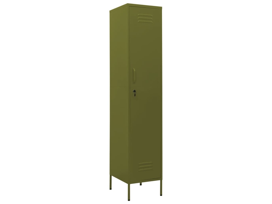 Armario taquilla VIDAXL Verde Acero (35x46x180 cm)
