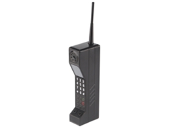 Teléfono de ladrillo retro con exquisitos adornos estilizados, accesorios fotográficos ligeros y portátiles para decoración familiar y del hogar.