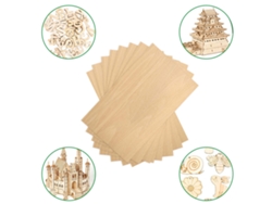 Hojas de tilo natural, madera sin terminar para proyectos de bricolaje, superficie lisa y sin rebabas, corte fácil y preciso, ideal para mod
