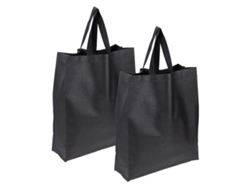 Juego de 2 bolsas de compra plegables de tela no tejida, duraderas y ecológicas, con gran capacidad de almacenamiento. GOKOCO
