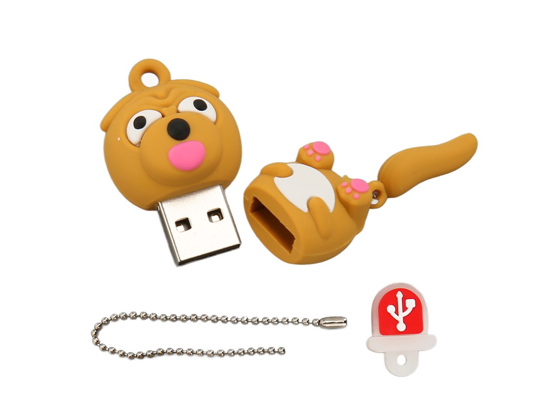 Unidad Flash Usb (doble Uso Para Teléfono Móvil Y Computadora, Almacenamiento De 32g) Muñeca Activa De Animal Lindo Creativo Cartoon Pug Regalo