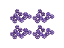40 Dados Poliédricos Con Números Claros, Resistentes Al Agua, 12 Caras, Para Juegos Y Enseñanza, Color Morado.
