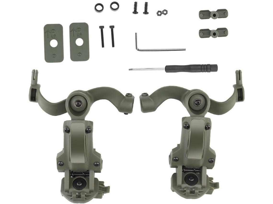 Kit Adaptador De Riel Para Accesorios Ajustable Para Soporte De Auriculares Tácticos