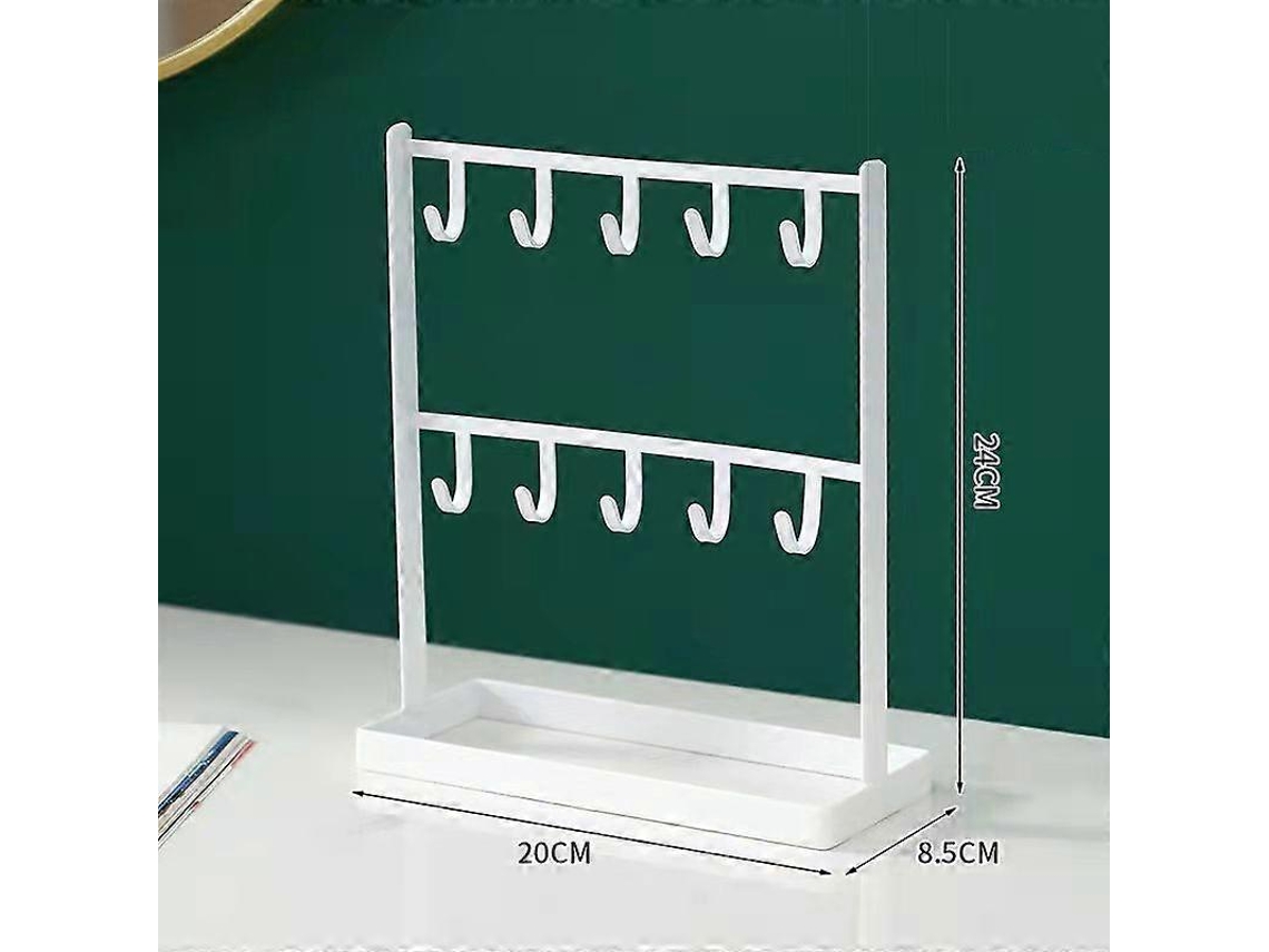 Expositor negro con gancho para pendientes, collares y relojes, estilo nórdico, ideal para organizar y exhibir anillos en casa. Hengjian