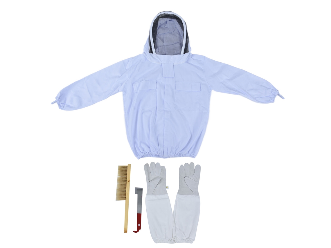 Traje De Apicultura Xxl Ventilado Con Chaqueta, Guantes, Raspador, Cepillo Y Accesorios.
