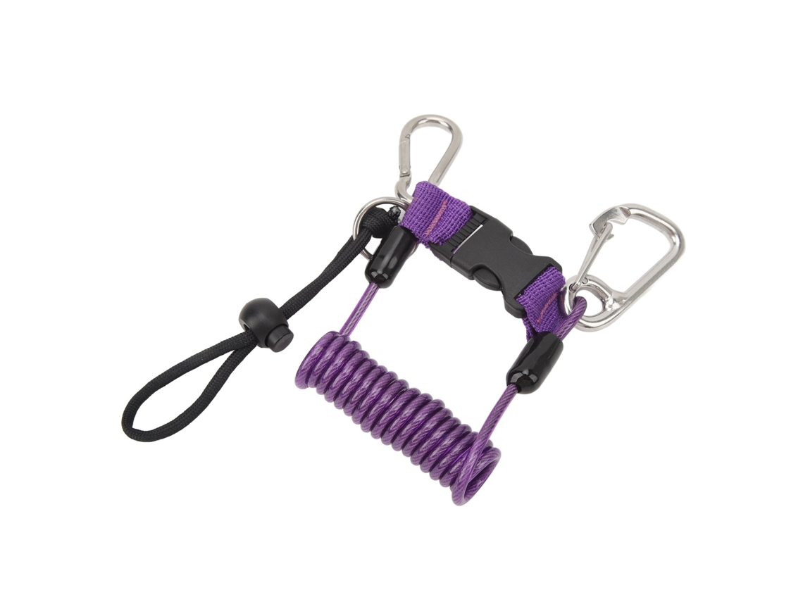 Gancho de buceo con cuerda flexible de acero inoxidable, diseño antipérdida para cámara de buceo, cuerda Morado S/MARCA