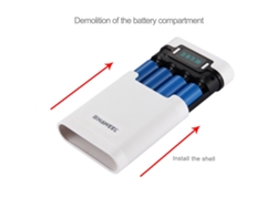 Caja De Banco De Baterías Diy Con Batería De Litio, Puerto Usb Y Indicador Para Smartphones