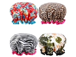 Gorro De Ducha, Paquete De 4 Unidades, Diseñado Para Mujeres, Impermeable De Dos Capas.