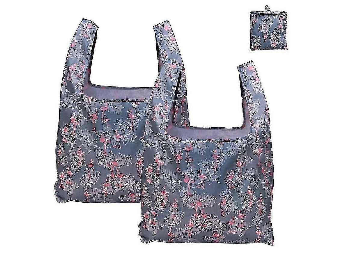 Paquete de 2 bolsas de compra reutilizables y plegables, grandes e ideales para supermercados GOKOCO