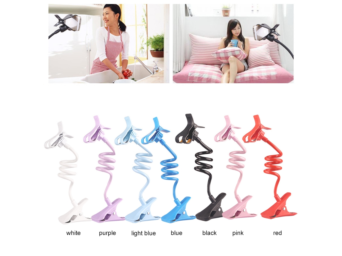 2026-soporte Para Teléfono Lazy Con Brazo Flexible 360°, Compatible Hasta 6.3 Pulgadas, Para Cama, Oficina, Cocina