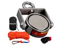 Imán de pesca de neodimio, fuerza de tracción de 1200 lb, cuerda duradera, 400 lb x 3 OEM