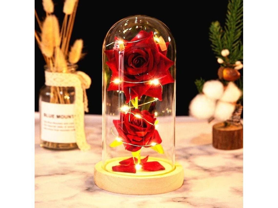 Fasst-rosa Galáctica Inspirada En La Bella Y La Bestia - Flor Artificial Para Decoración Hogar, Boda, San Valentín Y Regalo De Día De La Madre