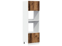 Maison Exclusive - Mueble Para Microondas "lyon" De Madera Vieja, 60 X 57 X 207 Cm, Madera De Ingeniería,