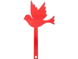 Letrero De Hierro Para Buzón Con Forma De Pájaro, A La Intemperie Y Compacto, Decoración De Metal Rojo Para El Hogar Y