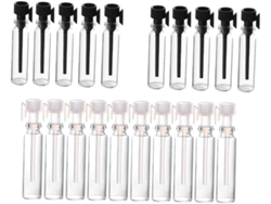 Paquete de 100 frascos de vidrio transparente para muestras de perfume, 1 ml