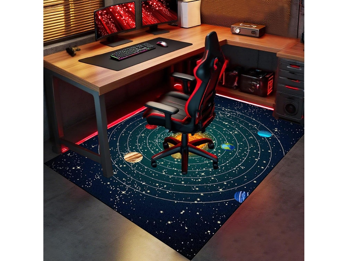 Alfombrilla para silla de oficina, protector de suelo antideslizante, 70 x 80 cm, madera, videojuegos, oficina, escritorio, suelos