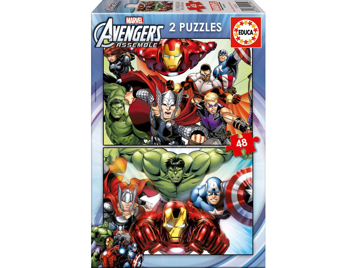 Rompecabezas de los Vengadores de Marvel 2x48 piezas B.active