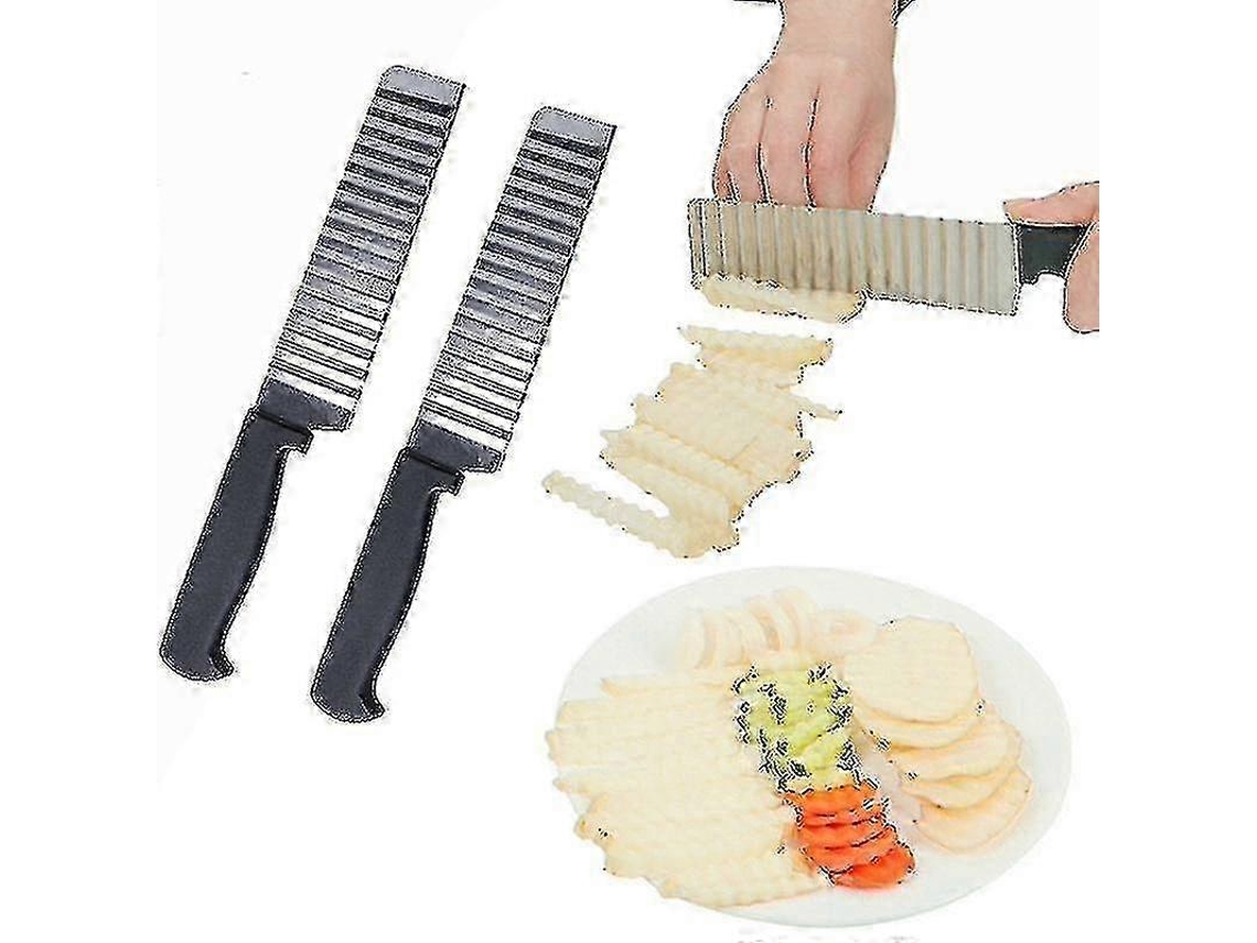 Cortador de patatas ondulado Jinyi con cuchilla ondulada para patatas fritas, verduras y zanahorias Rosewell