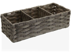 Cesta BIGBUY (Gris - Polietileno - 15,2 x 10,2 x 35,6 cm) )