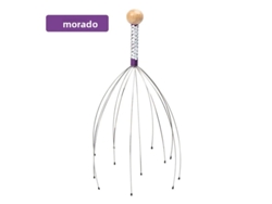 (morado) Masajeador De Cabeza De Pulpo, Con Garras, Fabricado En Acero Inoxidable, Diseño Portátil.