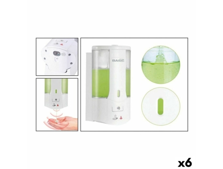 Dispensador de Jabón BASIC HOME Eléctrico De pared 400 ml (6 Unidades)