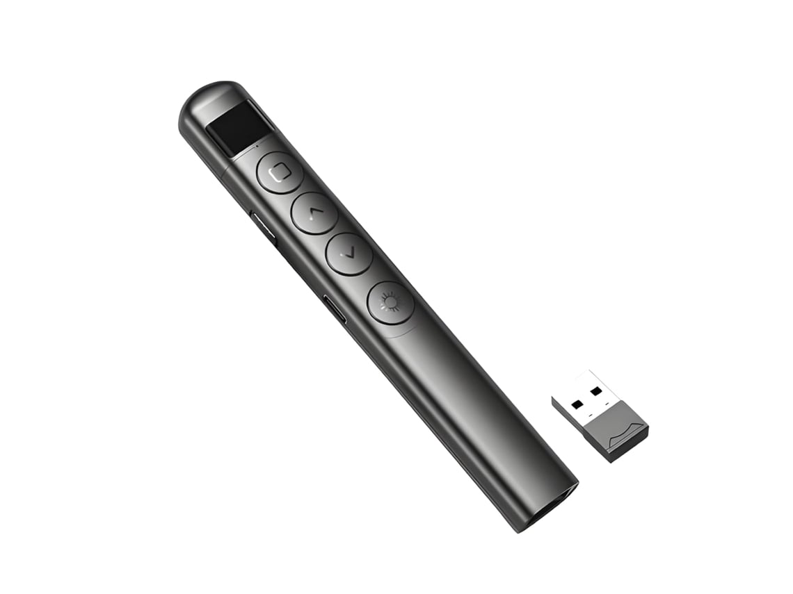 Presentador Inalámbrico Recargable Vía Usb Para Presentaciones De Powerpoint, Con Luz Indicadora De Control Remoto.