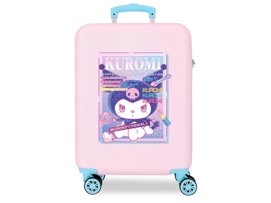 Maleta de cabina Kuromi Current Mood ABS con capacidad de 41,8 L, color rosa, Sanrio