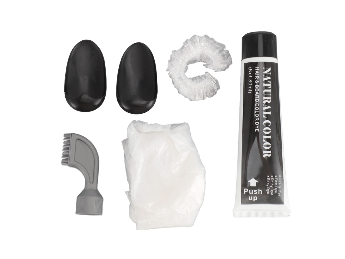 Crema De Tinte Para Cabello 2 En 1 Con Peine, Cubrimiento De Canas, Frutas Y Verduras, Negro, 80ml