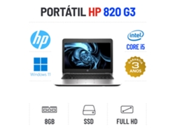 HP Elitebook 820 G3 12 Fullhd I5-6200U 8Gb RAM 240Gb SSD (Reacondicionado Como Nuevo)