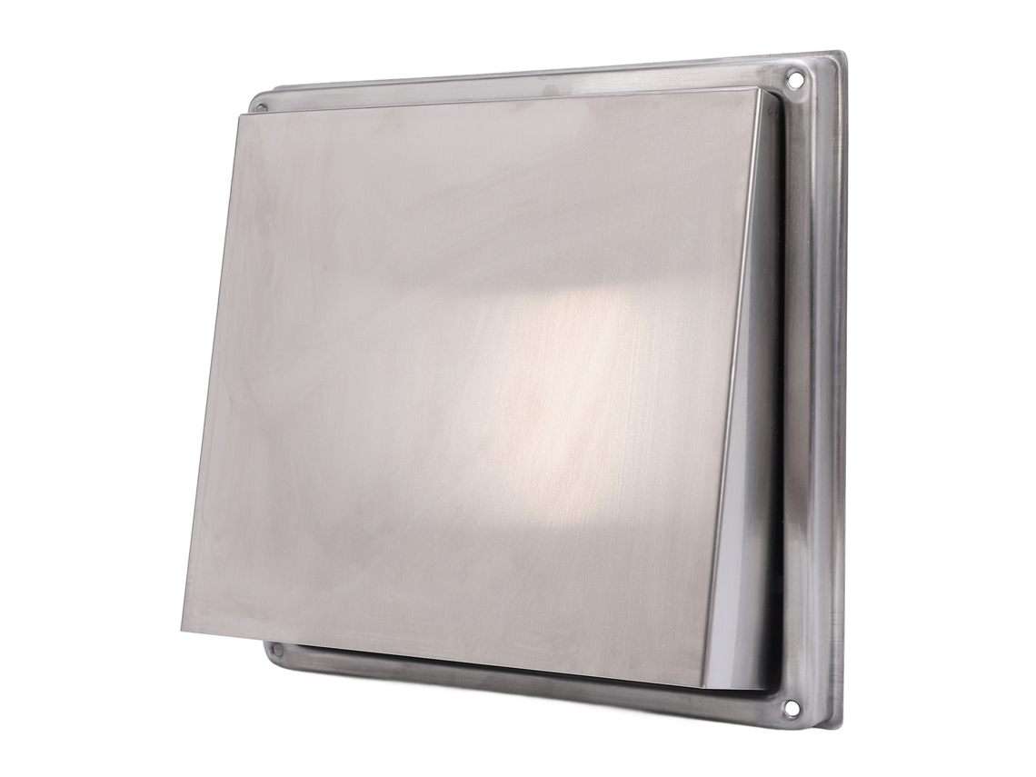 Tapa de ventilación para pared exterior de 100 mm, acero inoxidable SUS304