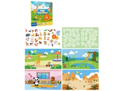 (estilo 1) Libro De Rompecabezas De Dibujos Animados Adecuado Para Niños, Con Pegatinas Reutilizables.