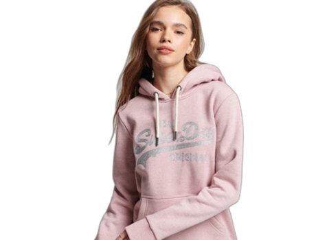 Sudadera con capucha para mujer SUPERDRY Vintage Logo Scripted Collegiate (M)